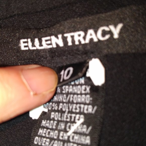 Ellen Tracy Black Pencil Straight Skirt Microfiber Sz 10 Ultra Flattering VGUC - Picture 5 of 5